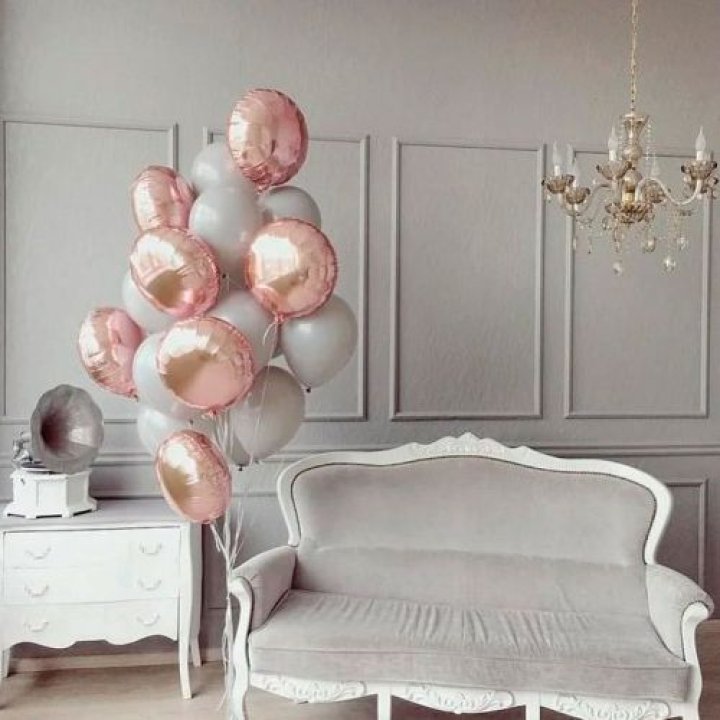 Фонтан шаров "Софт рози" в Ангарске