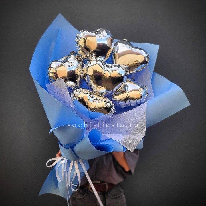 Букет из шаров сердец  №2 в Ангарске