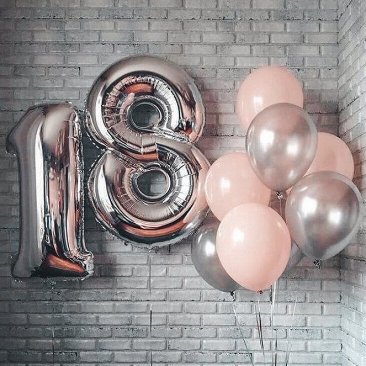 Фольгированный шар Серебряная Цифра в Ангарске