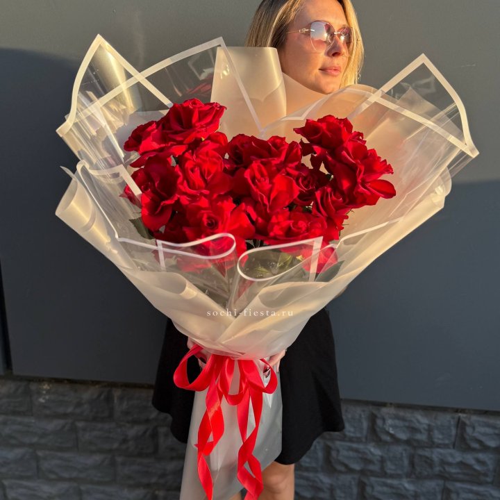  Букет  высоких роз 15 шт в Ангарске