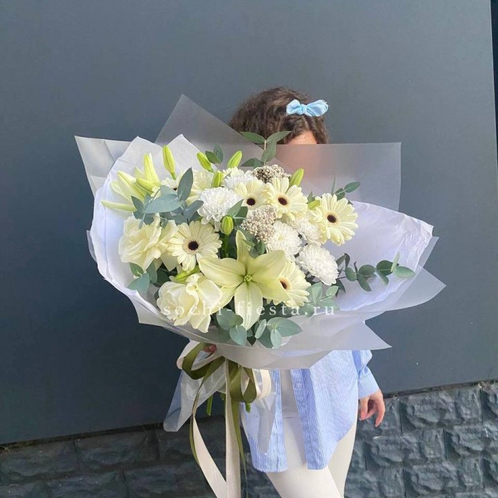 Букет с лилией и герберой в Ангарске