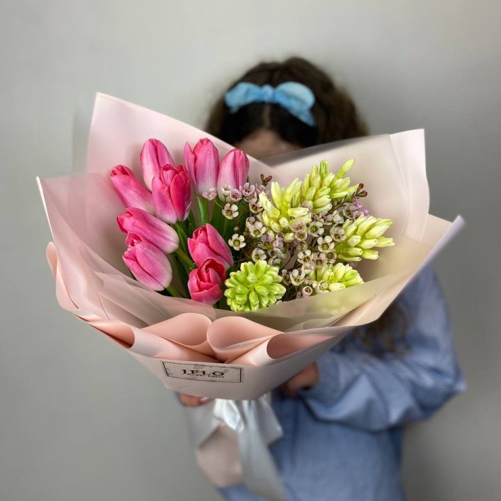  Дуо тюльпаны и гиацинты в Ангарске