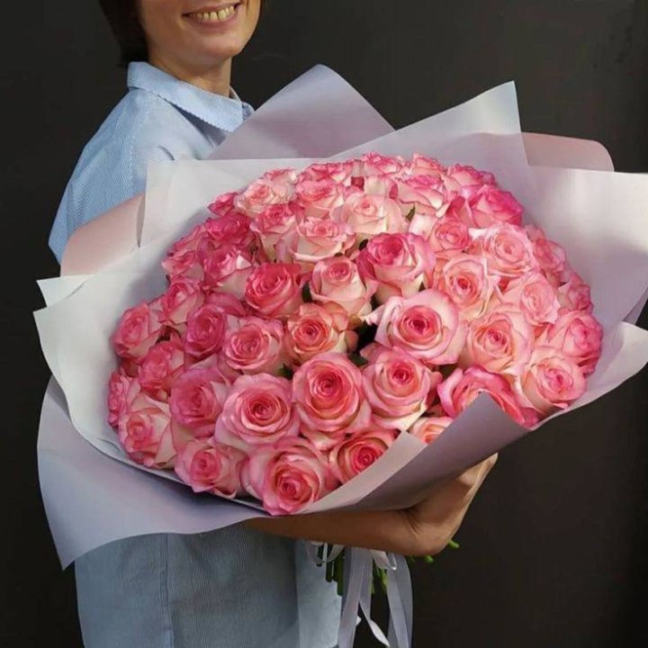 101 роза Джумилия в оформлении  в Ангарске