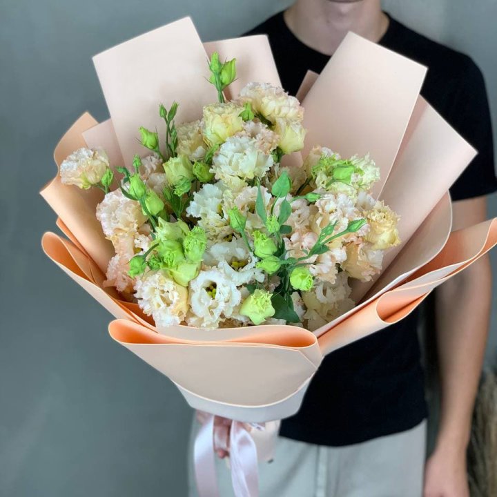 Букет эустом "Крем" в Ангарске