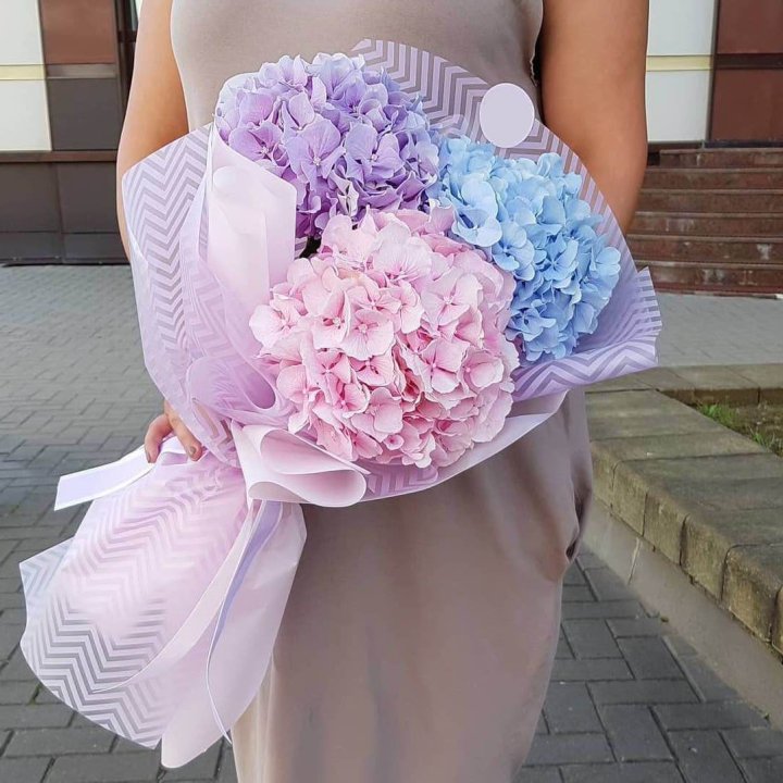 Букет гортензий "Пуф" в Ангарске