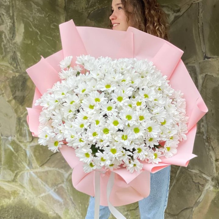  Букет хризантем "Крем" в Ангарске