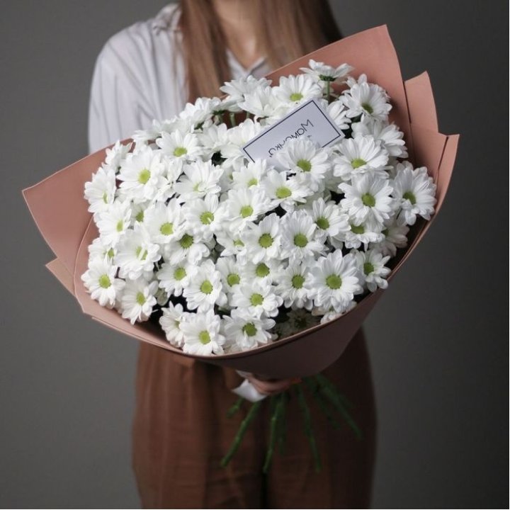 Хризантемы в крафте в Ангарске