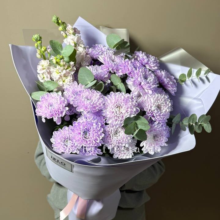 Дуо хризантема и маттиола в Ангарске