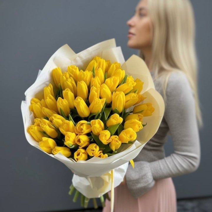 51 желтый тюльпан в Ангарске