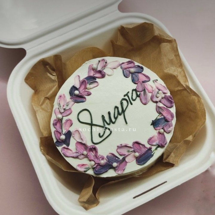 Бенто-торт "8 марта цветы"  в Ангарске