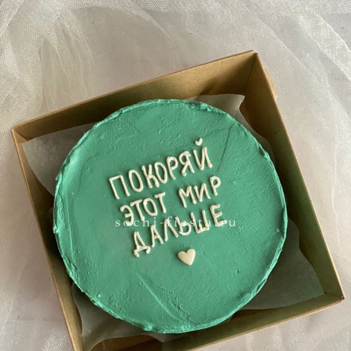 Бенто-торт "Покоряй этот мир" в Ангарске