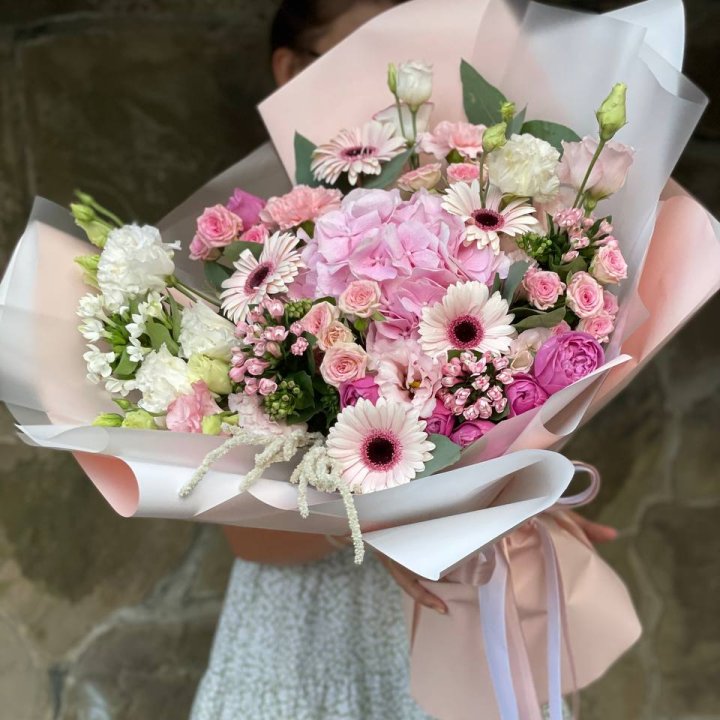 Авторский букет Пич в Ангарске