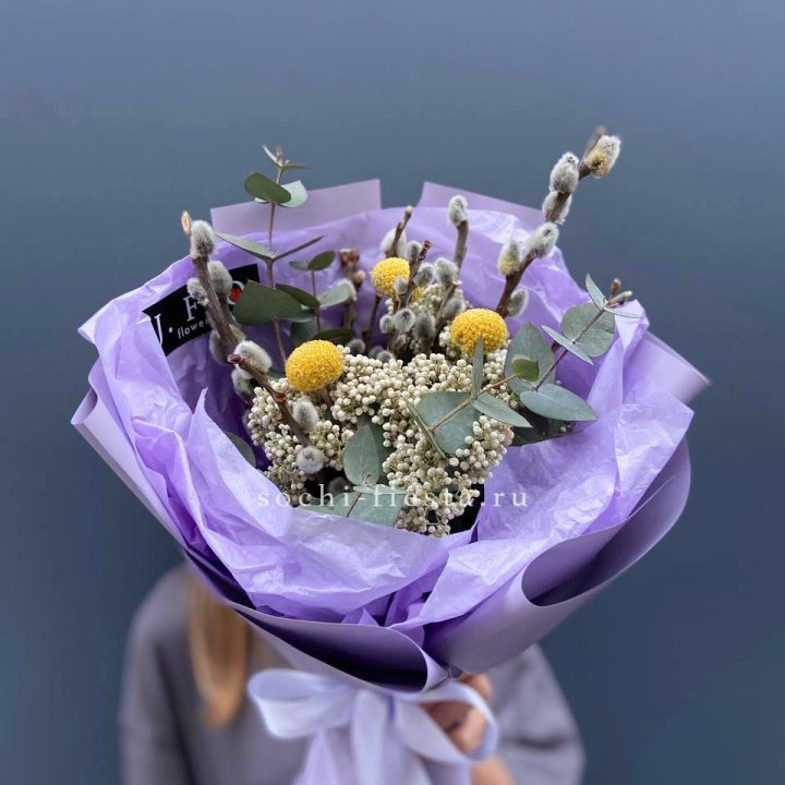 Букет с Вербой №1 в Ангарске