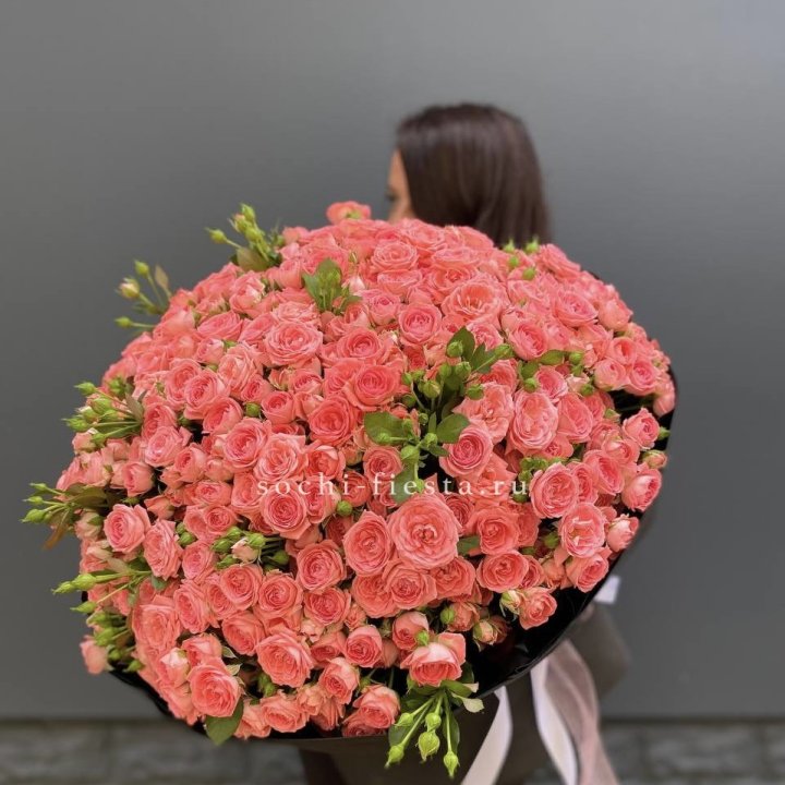 101 кустовая роза Барбадос в Ангарске