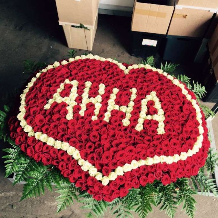 555 роз с именем в Ангарске