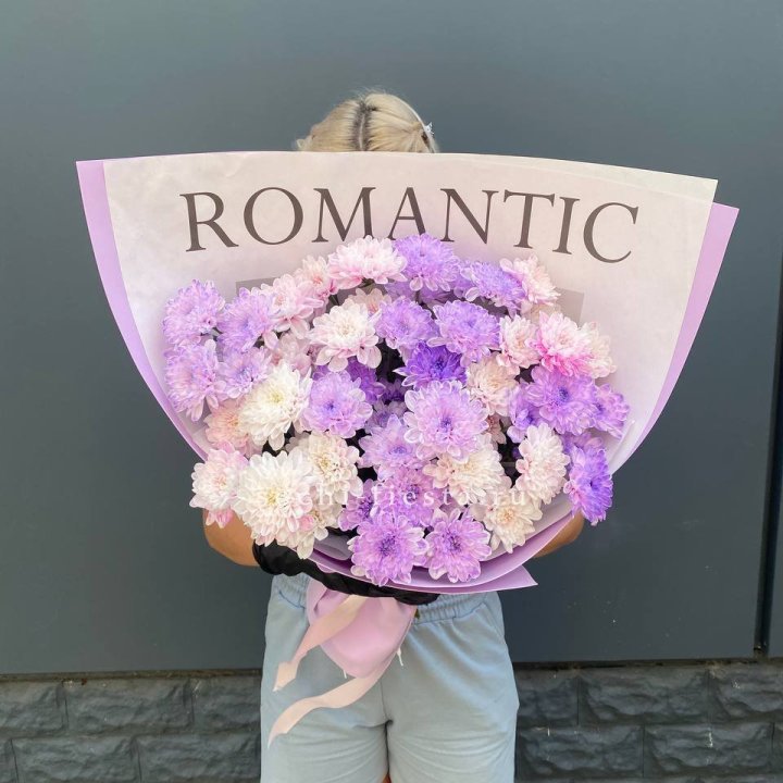 Букет сиреневых хризантем в Ангарске