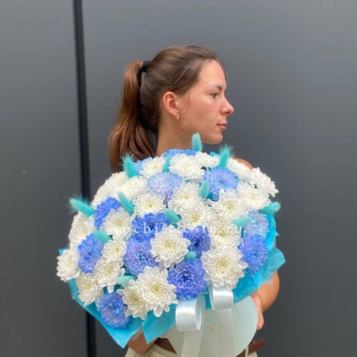  Коробочка  хризантем и лагуруса в Ангарске