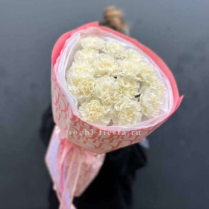 Белые диантусы №2 в Ангарске