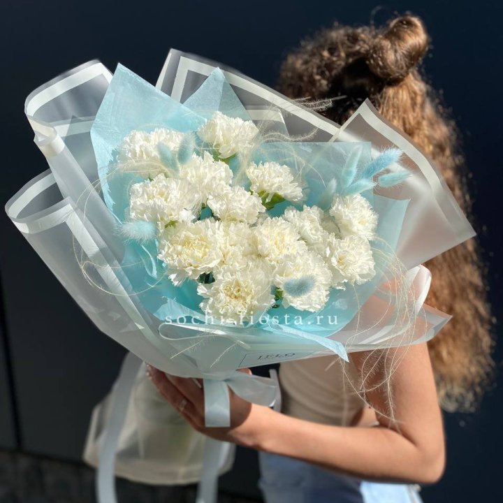 Воздушный букет из диантусов  в Ангарске