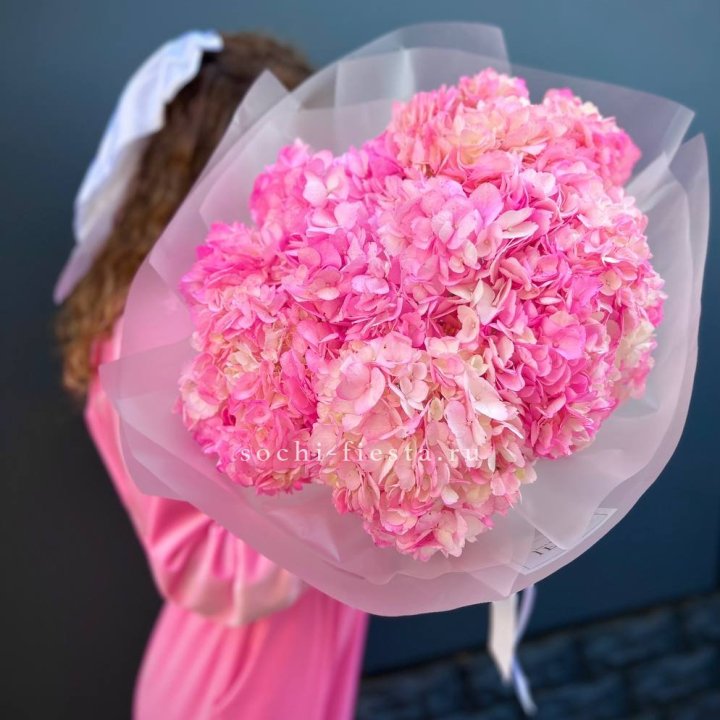 7 ярко розовых гортензий в Ангарске