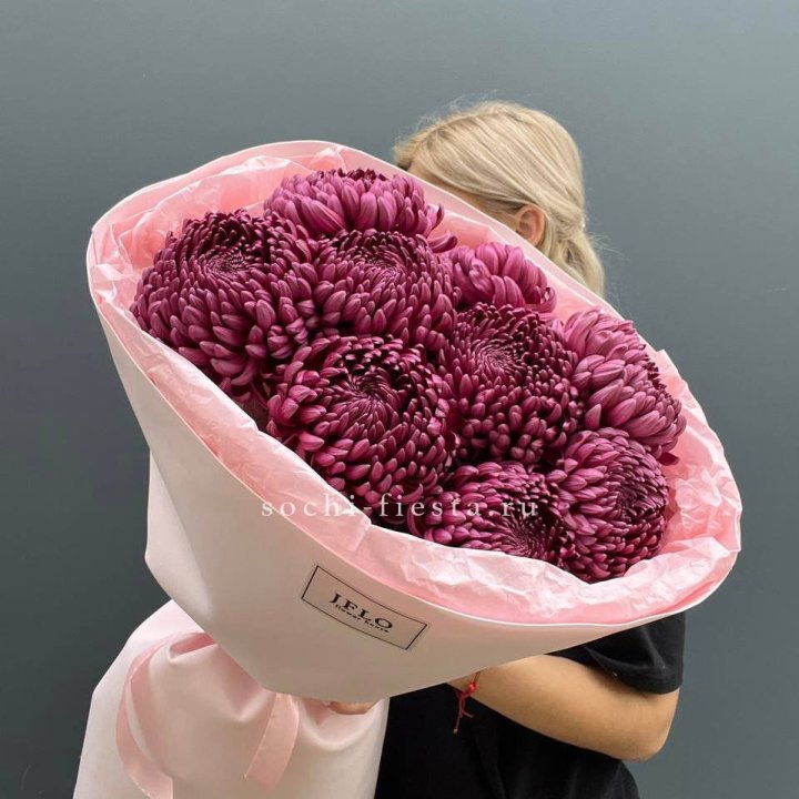 9 хризантем бигуди в Ангарске