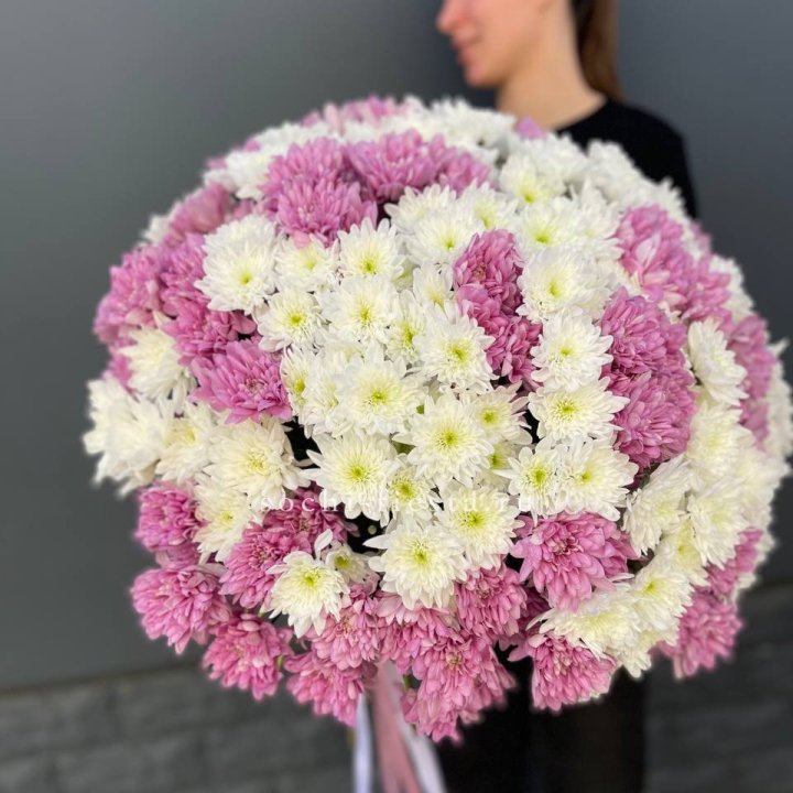  Букет 25 хризантем микс в Ангарске