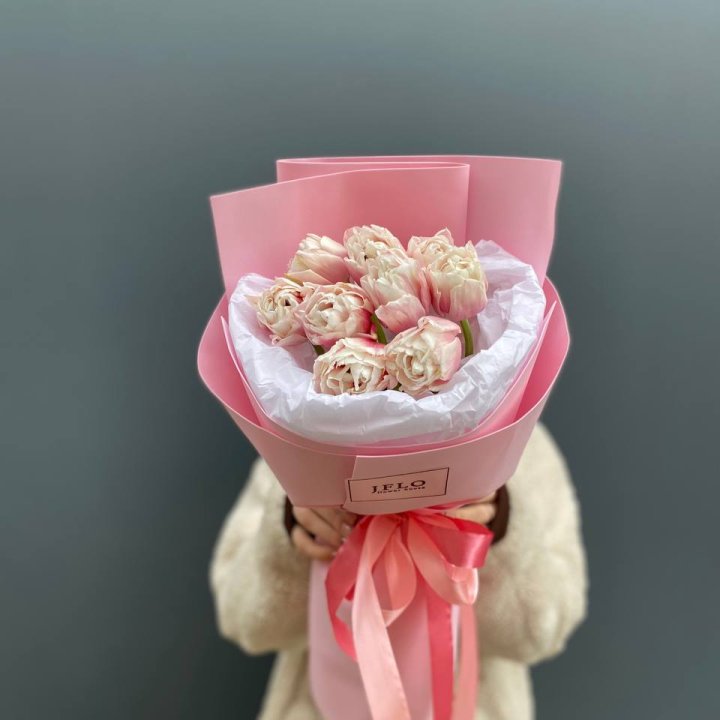 9 нежных тюльпанов в Ангарске