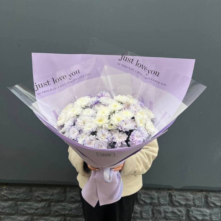 9 воздушных хризантем в Ангарске