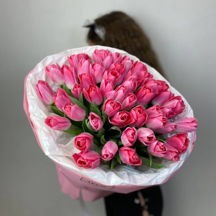 51 розовый тюльпан "Рози" в Ангарске