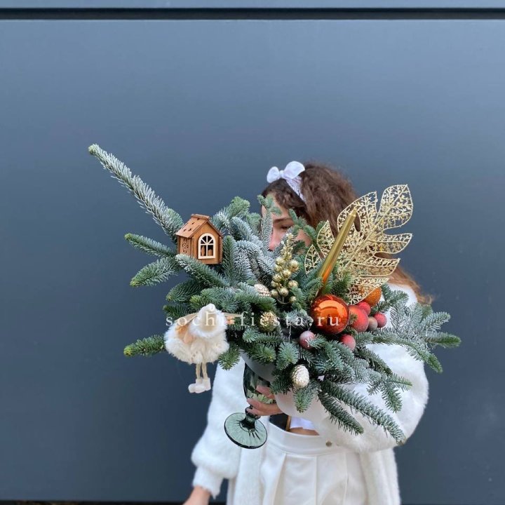 Композиция в бокале огненная  в Ангарске