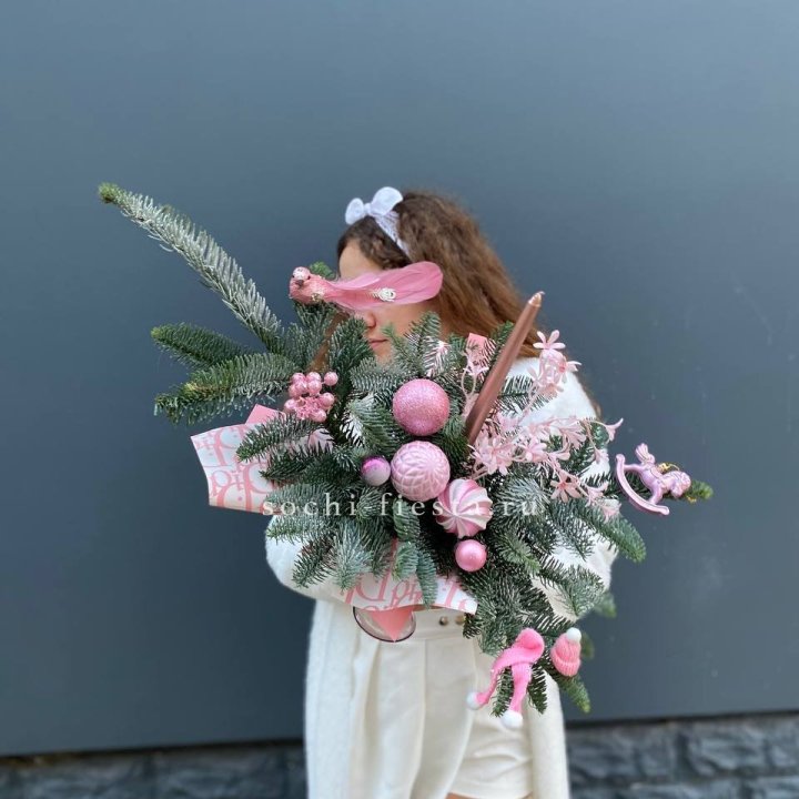 Композиция бокал розовый в Ангарске