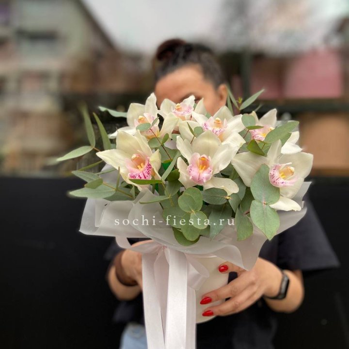 Бокс с орхидеями в Ангарске