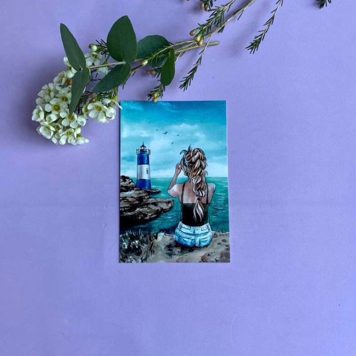 Открытка к букету "Океан" в Ангарске