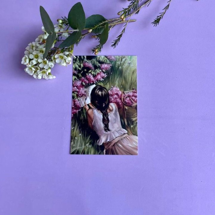 Открытка к букету "Среди пионов" в Ангарске