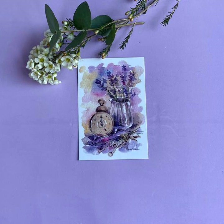 Открытка к букету "Часы" в Ангарске