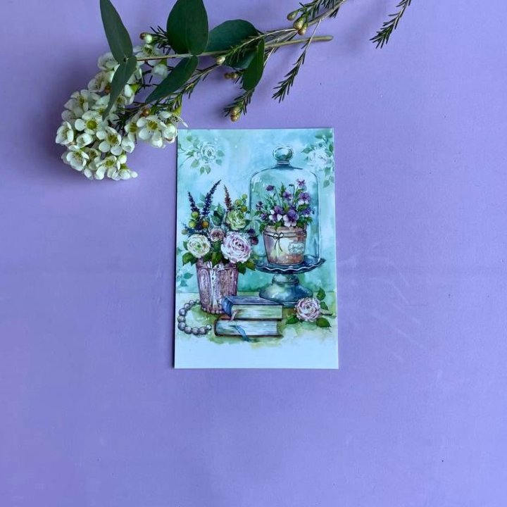 Открытка к букету "Книги" в Ангарске