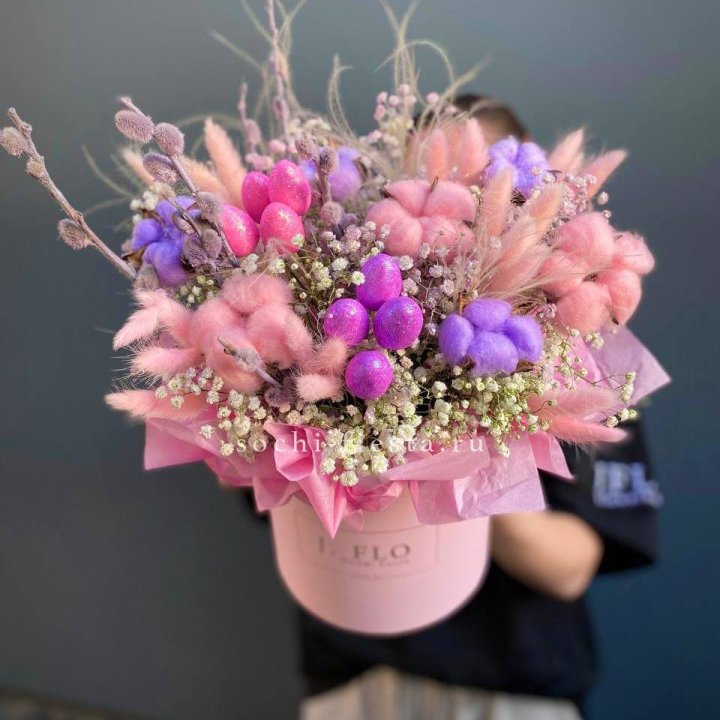 Сухоцветы в коробке  в Ангарске