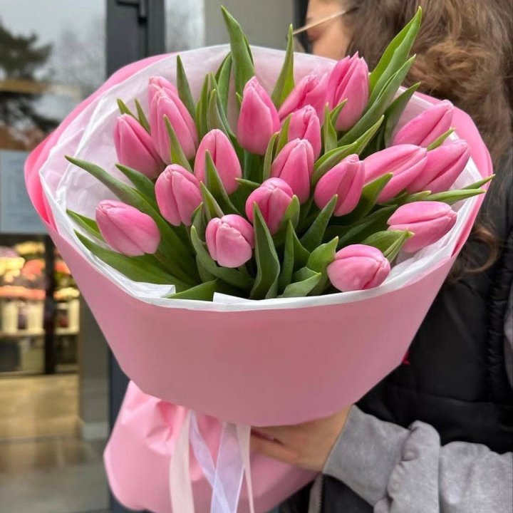  19 розовых тюльпанов в Ангарске