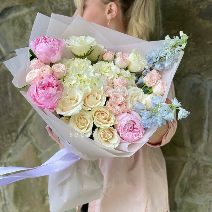 Букет с пионами "Богема" в Ангарске