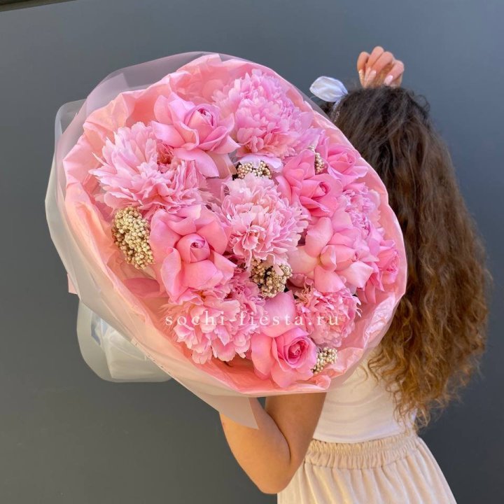  Букет с пионами "Пинки" в Ангарске