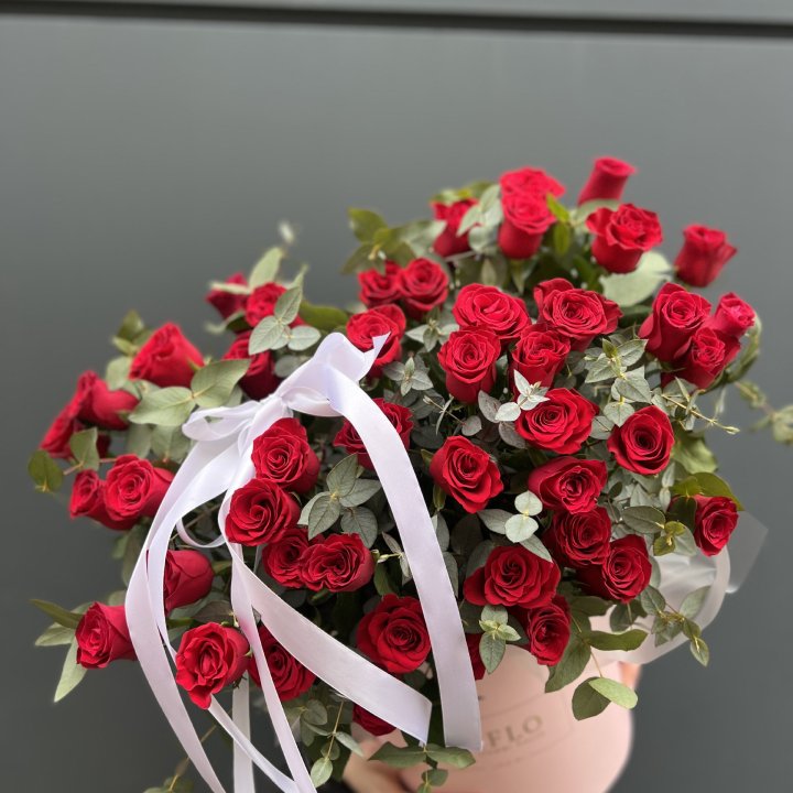 45 Красных роз в боксе "Сеньёрита" в Ангарске