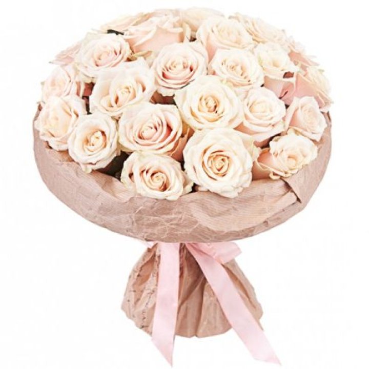25 кремовых роз "Craft" в Ангарске