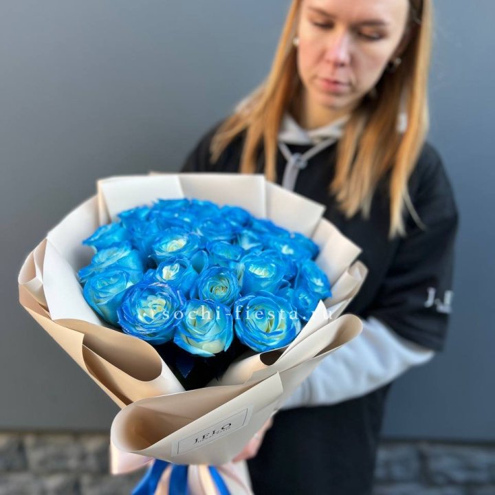 Букет синих роз блю логан в Ангарске