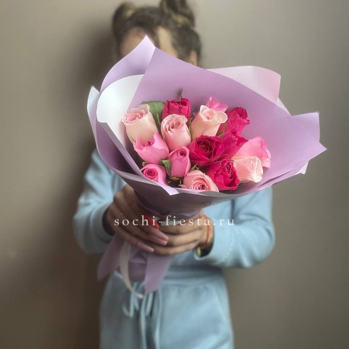 Букет из 15 роз Микс (Кения) в Ангарске