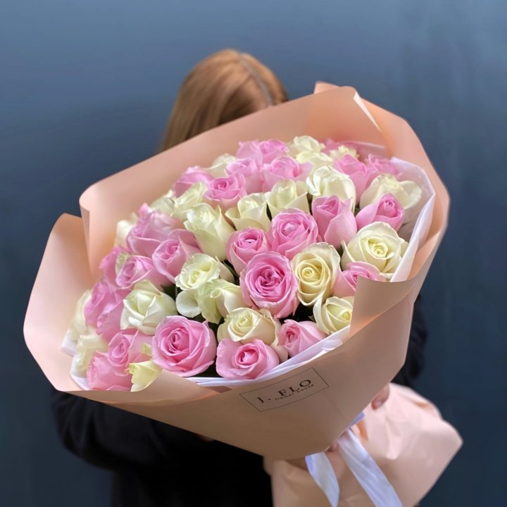 55 роз микс нежности в Ангарске