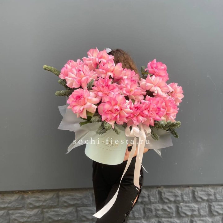 Бокс из 15 французских роз в Ангарске