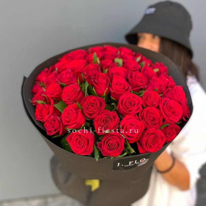 51 роза "Блек" в Ангарске