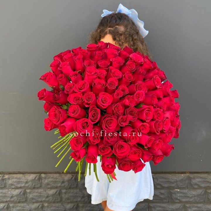 101 красная роза в Ангарске