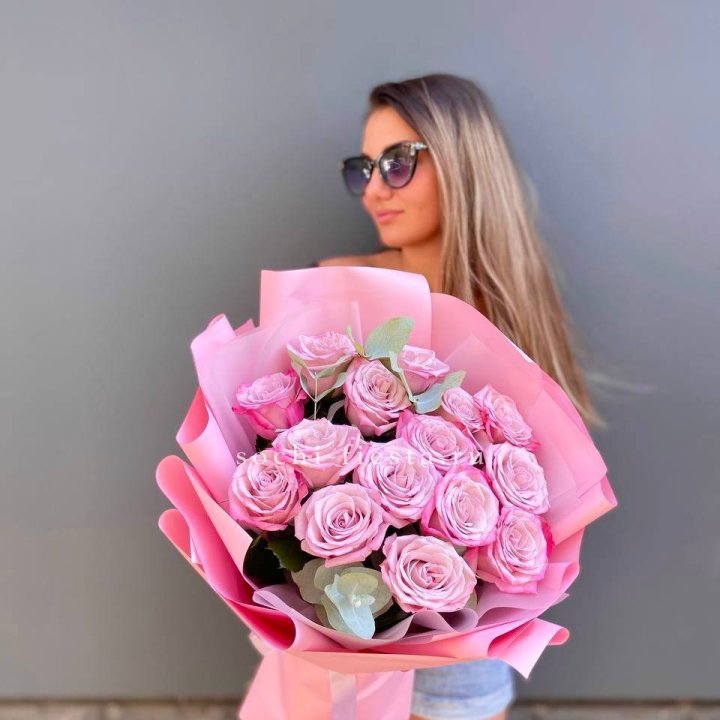 Букет розовых роз 2 в Ангарске