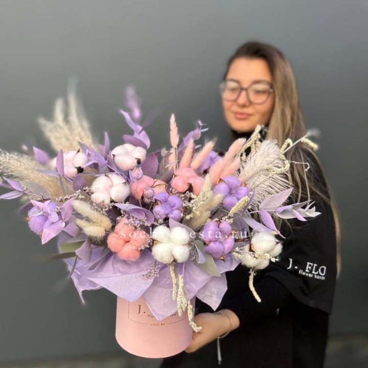 Авторский бокс с сухоцветами №4 в Ангарске